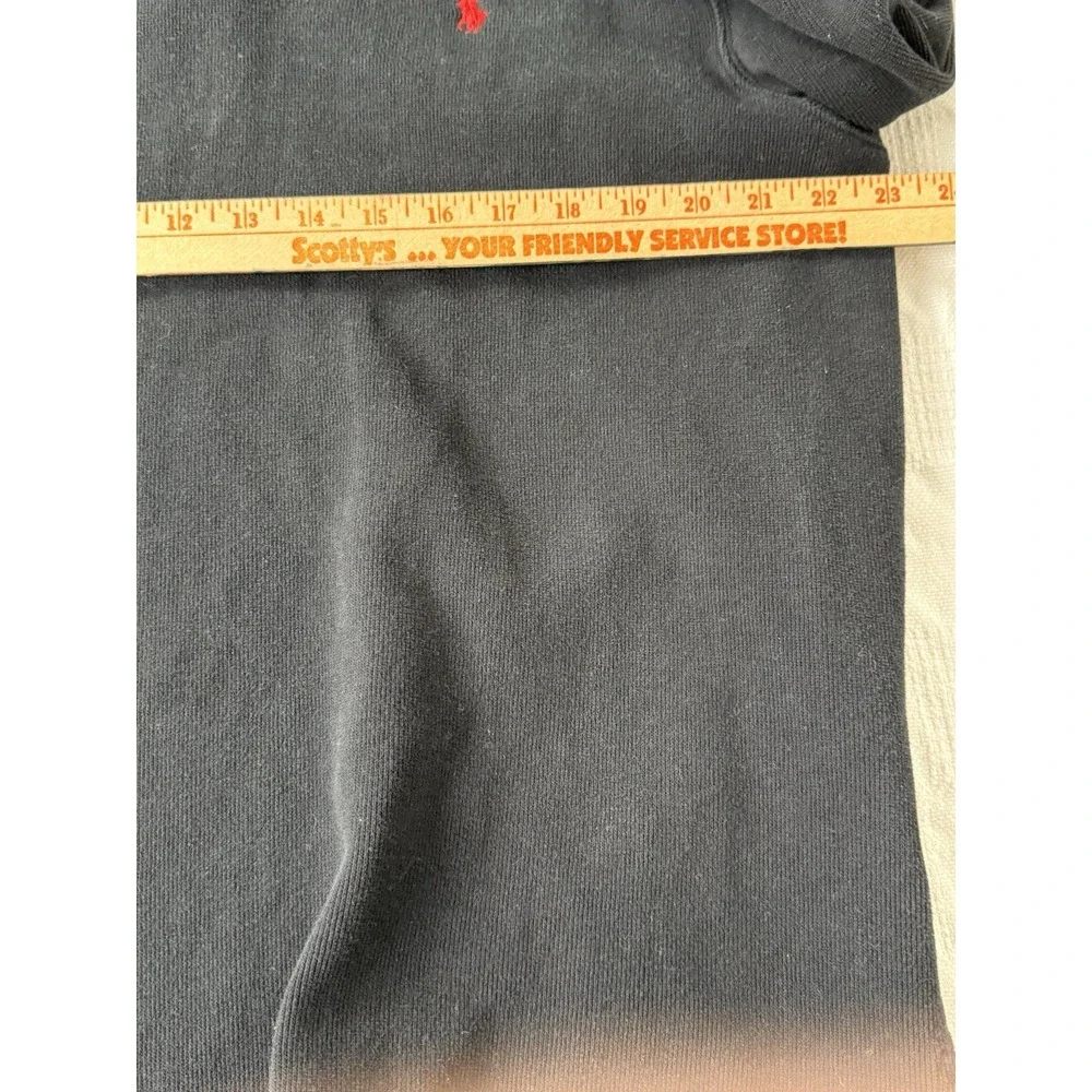 Polo Ralph Lauren Men's 1/4 Quarter Zip Sweater Pima Cotton Sz Large Black